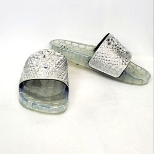 INC International Concepts Silver Slippers 7